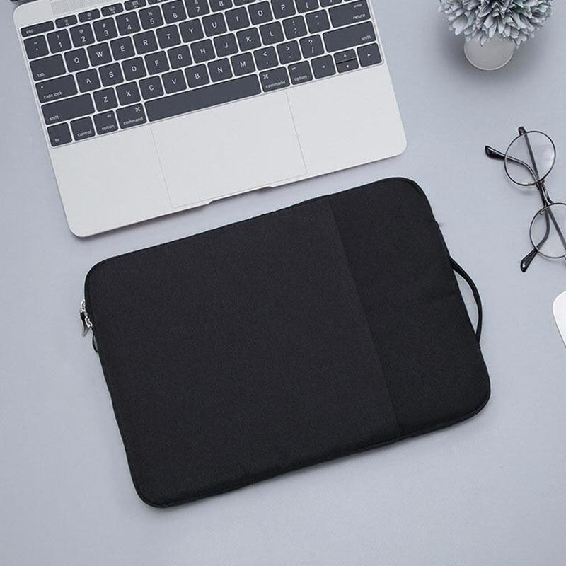 Universal Denim Laptop Case for 11.6 Notebooks - Portable and Stylish - Fits Macbook Air - 32.2x21.8x2cm - Black