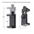 Foldable Action Camera Helmet Mount Kit with j Hook and Phone Clamp