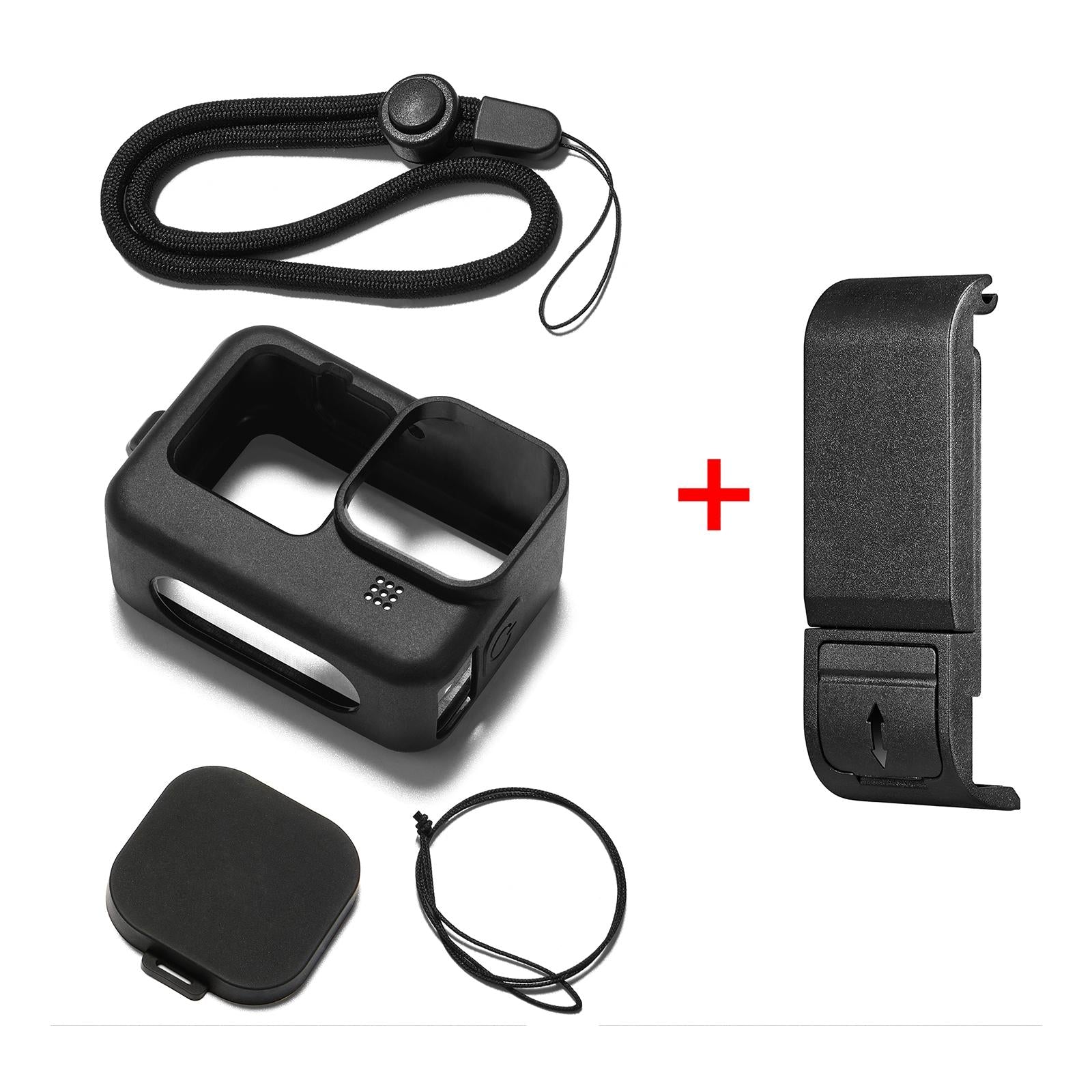 Silicone Protective Case with Wrist Strap and Lens Cover for Gopro Hero12