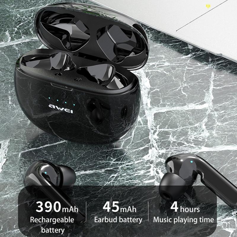 Wireless Sports Headset with Charging Case - T15 Tws Bluetooth V5.0 Black