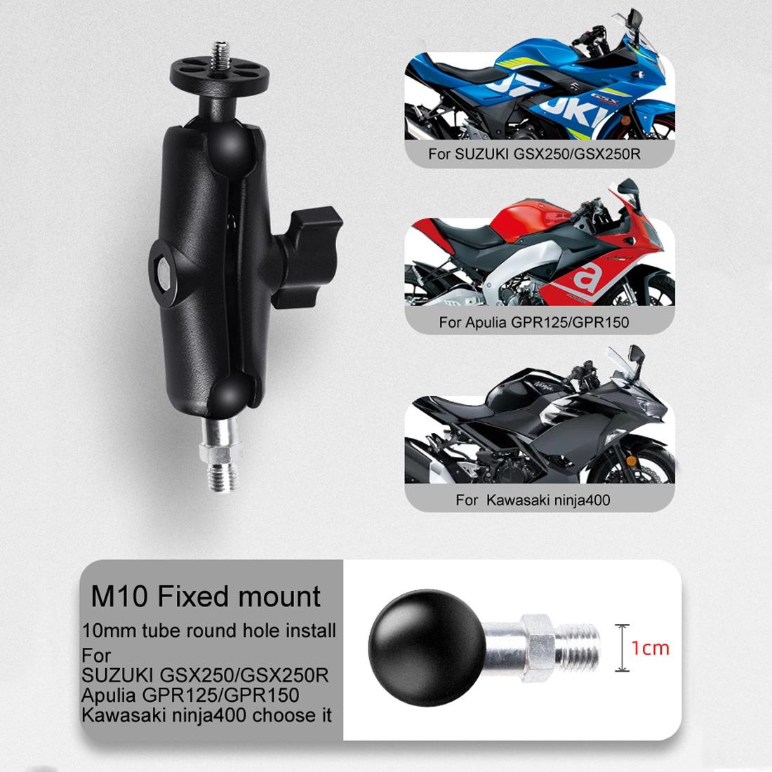 Universal Motorcycle Mount for Action Cameras with Tripod Adapter and Screw - 9cm
