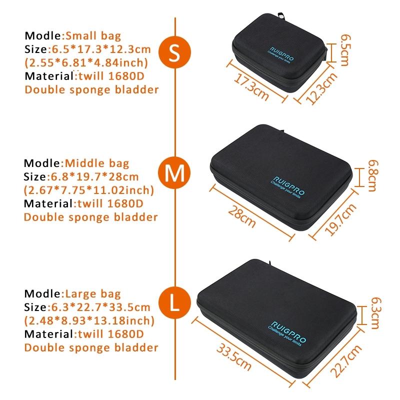 Portable Shockproof Waterproof Case for Dji Action - 33.5cm x 22.7cm x 6.3cm