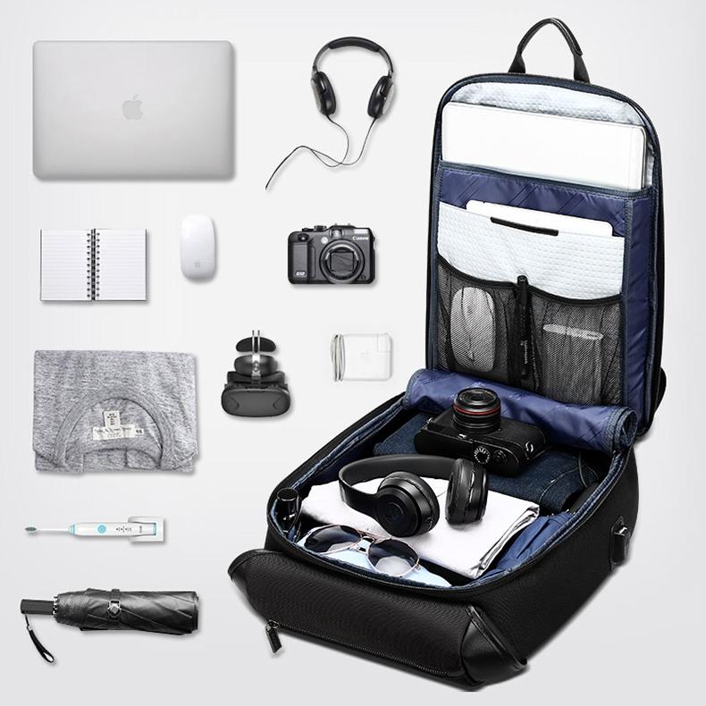 Waterproof Anti-theft Travel Backpack - 31x19x43cm in Black