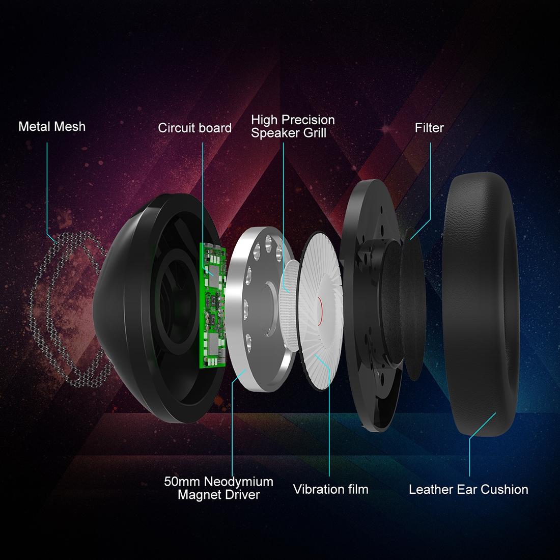Adjustable Gaming Headset With Mic Black