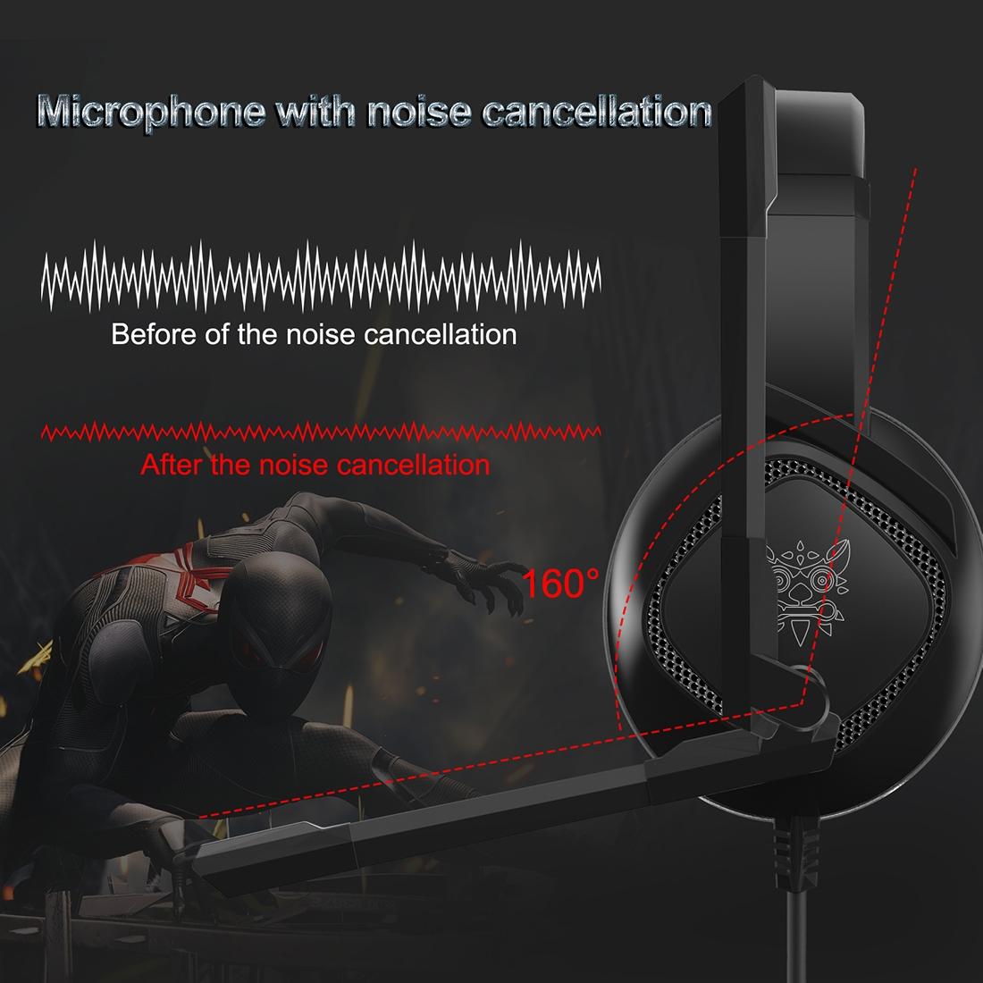 Adjustable Gaming Headset With Mic Black