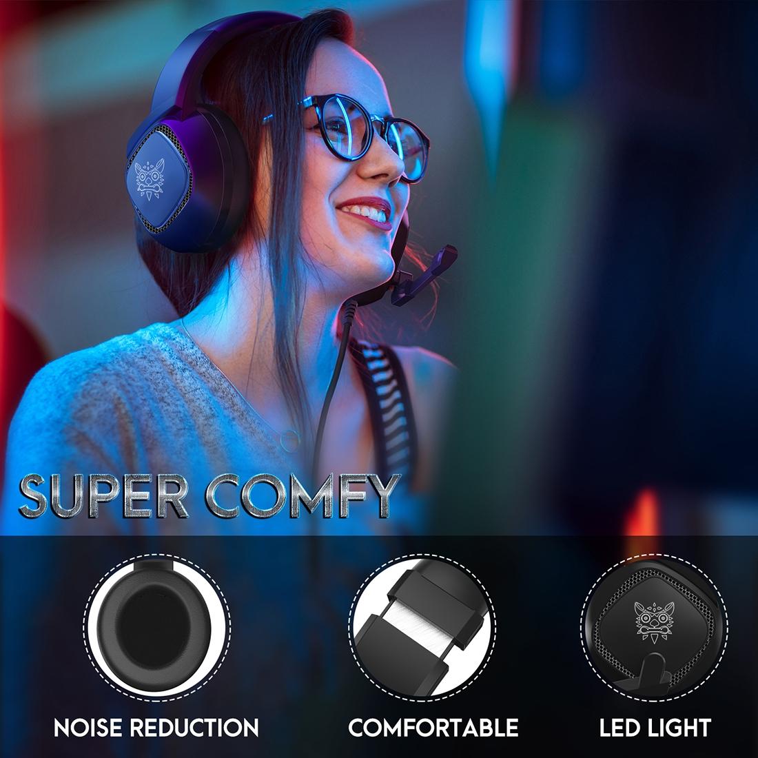 Adjustable Gaming Headset With Mic Black