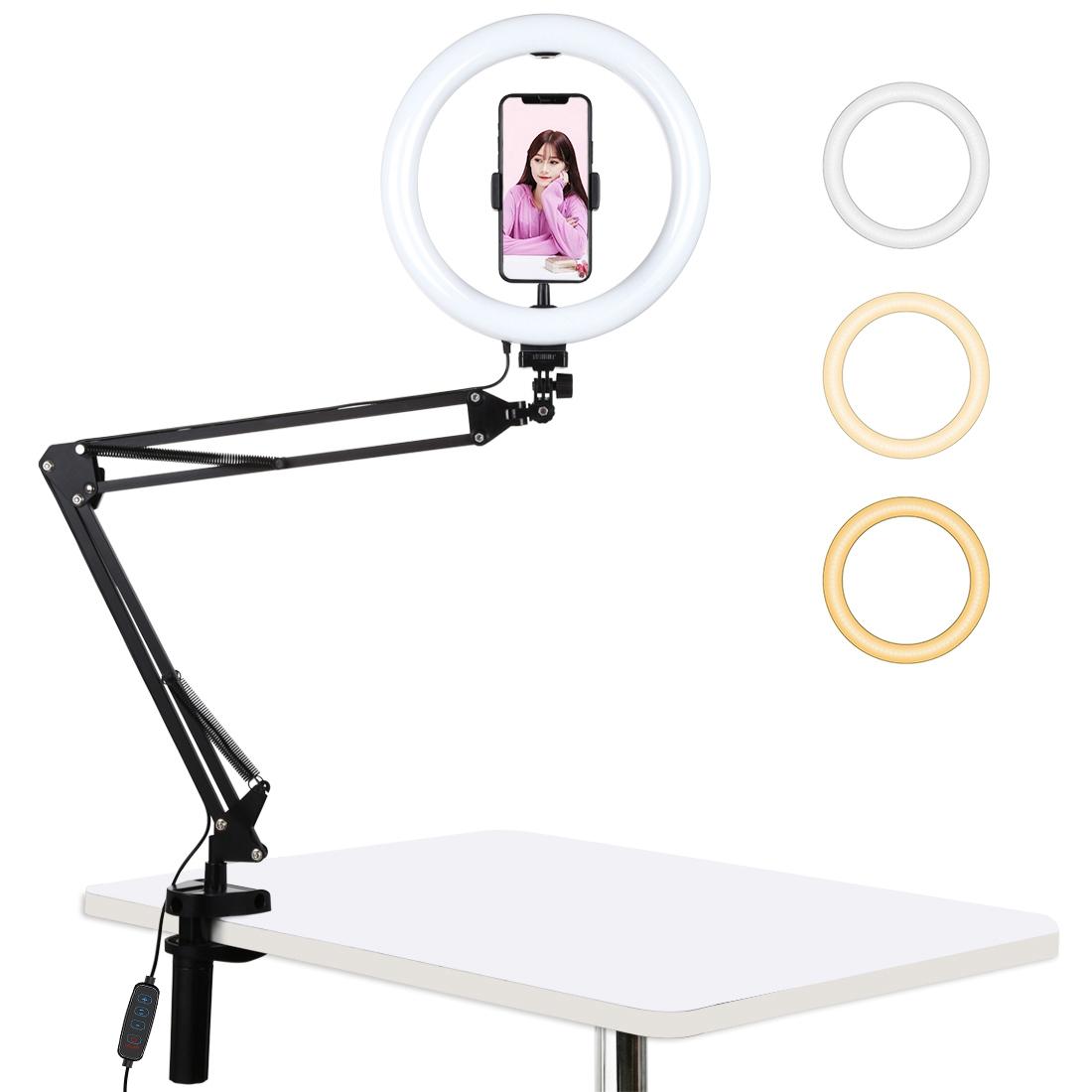 10.2 Ring Light with Usb 3 Modes Dual Colour Phone Clamp