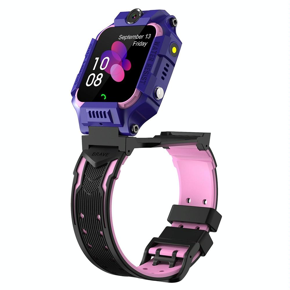 1.44 Inch 360-Degree Rotating Positioning Camera Smart Waterproof Children Calling Watch - Purple
