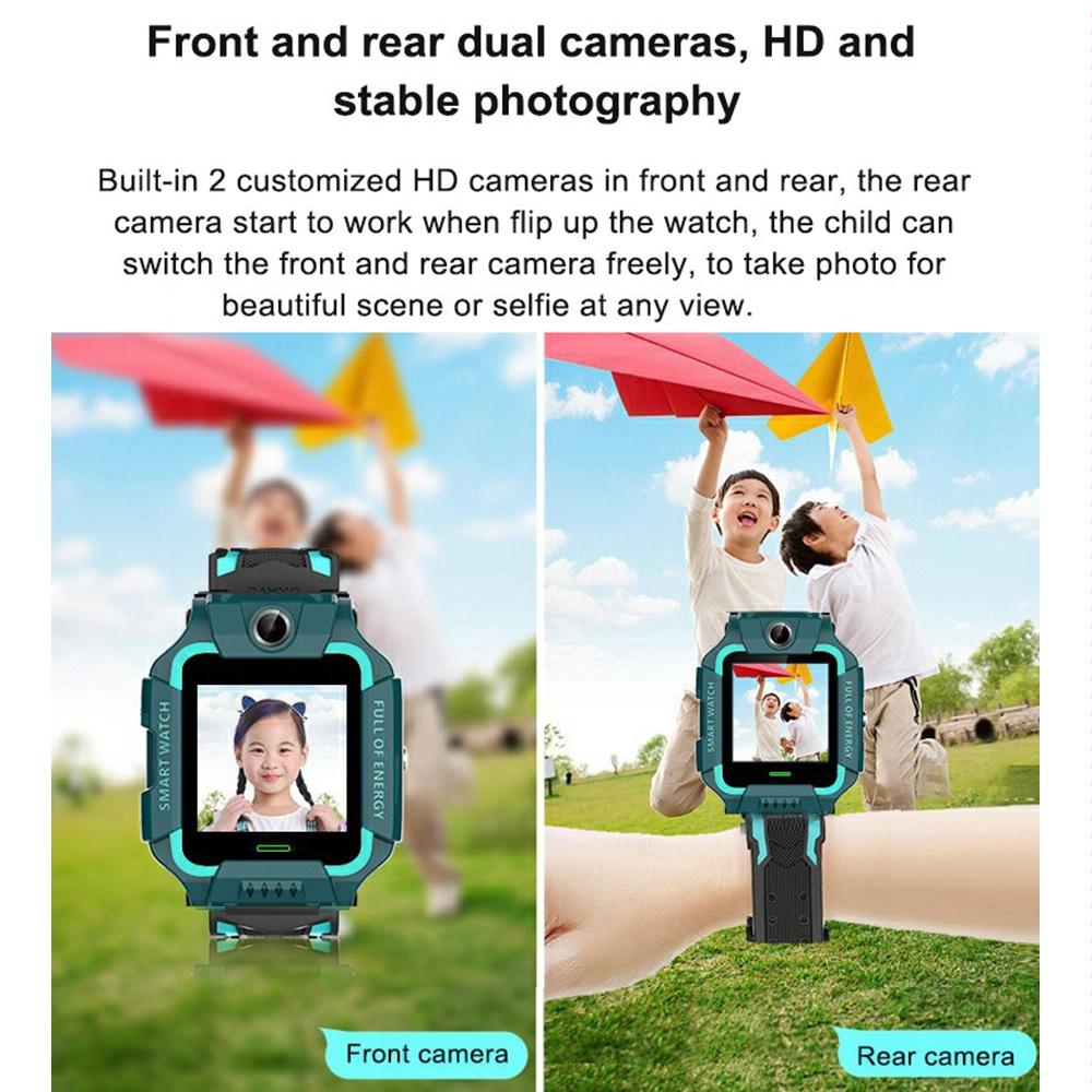 1.44 Inch 360-Degree Rotating Positioning Camera Smart Waterproof Children Calling Watch - Purple