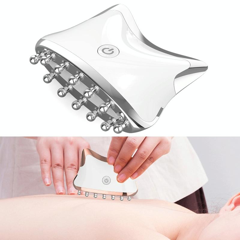 Colour Light Meridian Dredging Massager Sm-2102 - White Silver