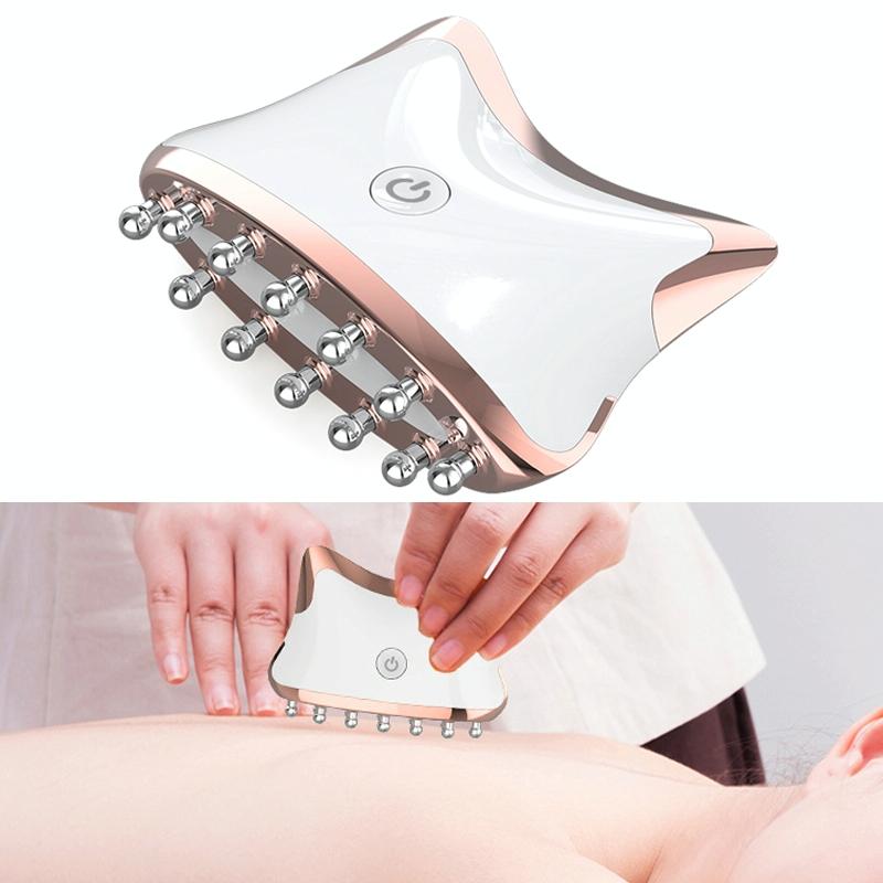 Colour Light Meridian Dredging Massager Sm-2102 - White Silver