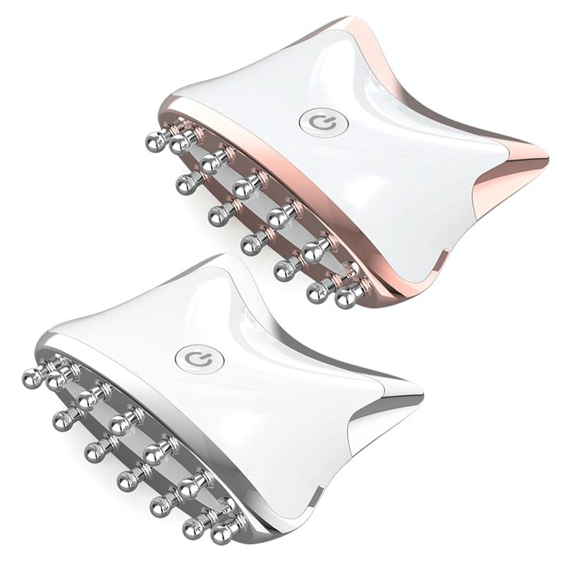 Colour Light Meridian Dredging Massager Sm-2102 - White Silver