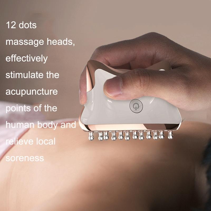 Colour Light Meridian Dredging Massager Sm-2102 - White Silver