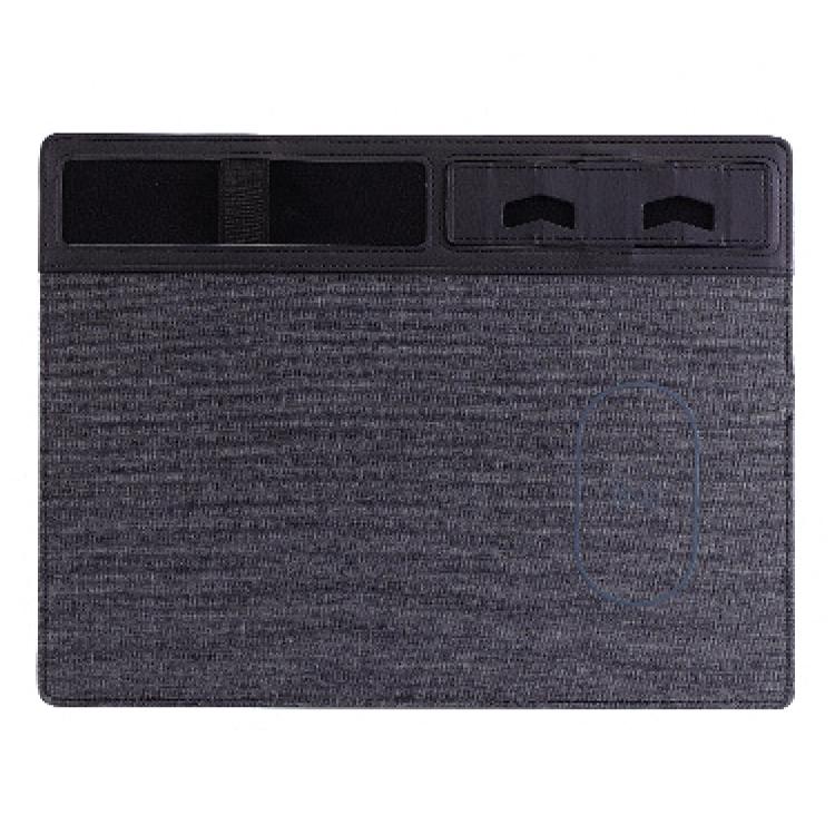Jj 82401 Mouse Pad With Phone Charging &amp; Holder - Black