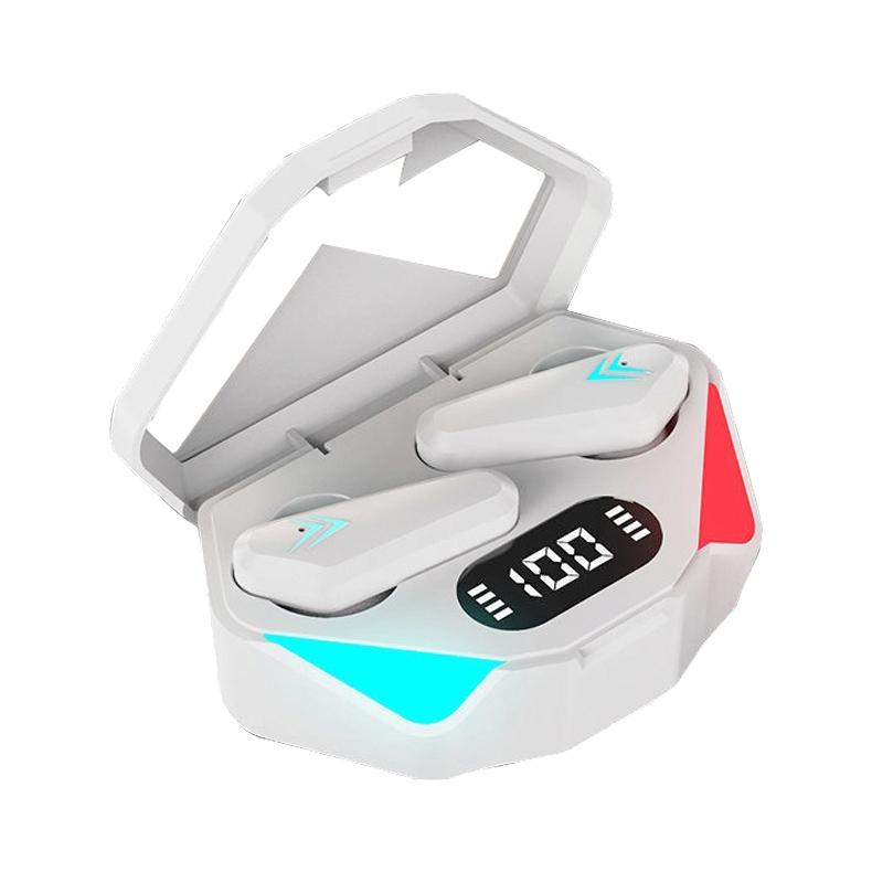 True Wireless Gaming Earbuds with Touch Control and Led Charging Case - Black