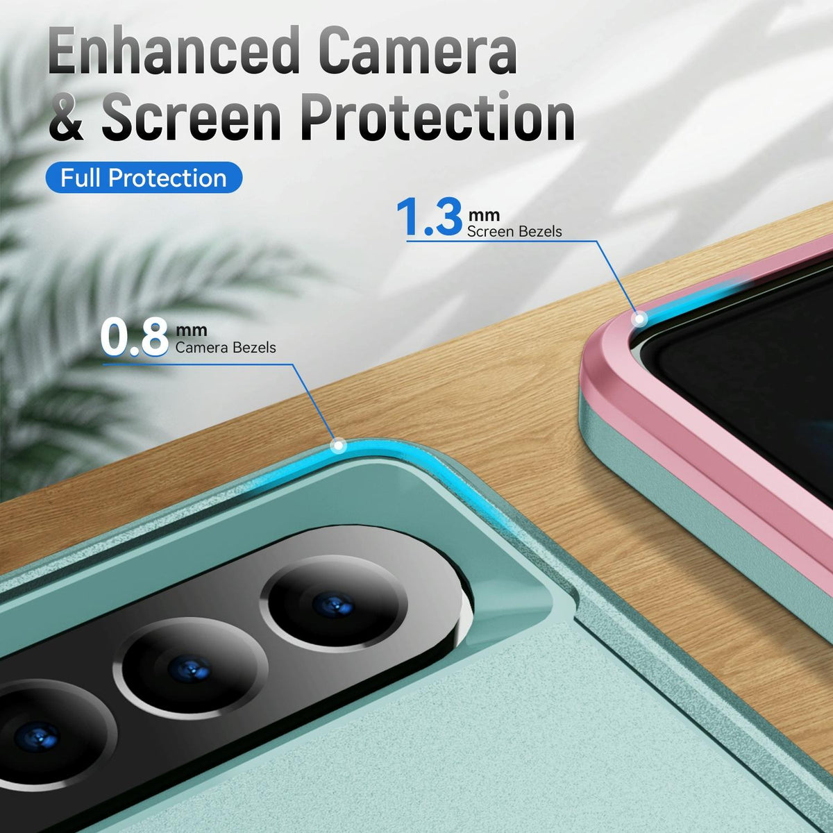 For Samsung Galaxy Z Fold4 5G Shockproof Pc Tpu Case - Pink + Rose Red