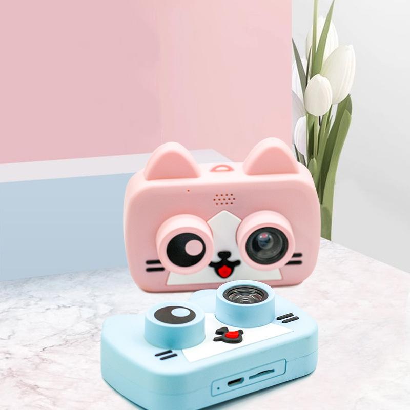 2.0 Hd Screen Wifi Children's Digital Camera with 12mp Cartoon Design and Fun Photography - 2 Screen Wifi Cartoon Design Fun Photography - Sky Blue