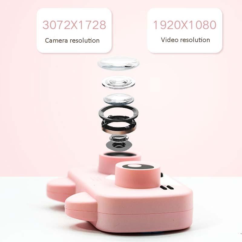 2.0 Hd Screen Wifi Children's Digital Camera with 12mp Cartoon Design and Fun Photography - 2 Screen Wifi Cartoon Design Fun Photography - Sky Blue