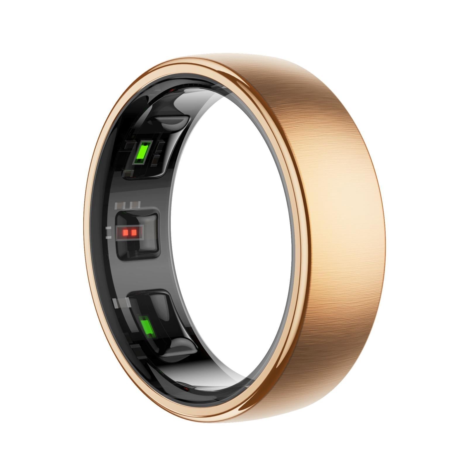 Smart Ring Heart Rate Blood Oxygen Sleep Sports Size 7 - Gold