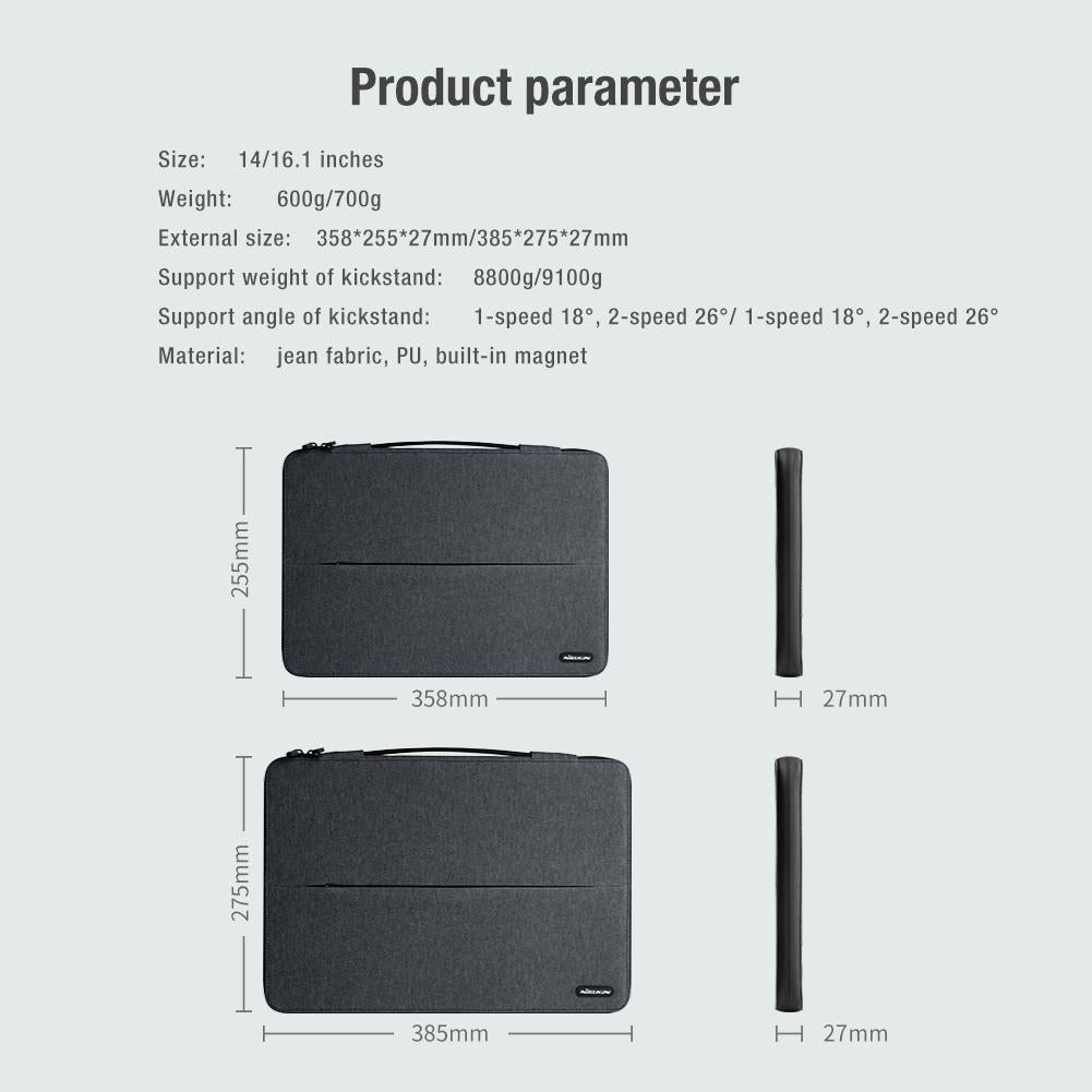 14.0 Inch Commuter Laptop Sleeve - Multifunctional - Blue