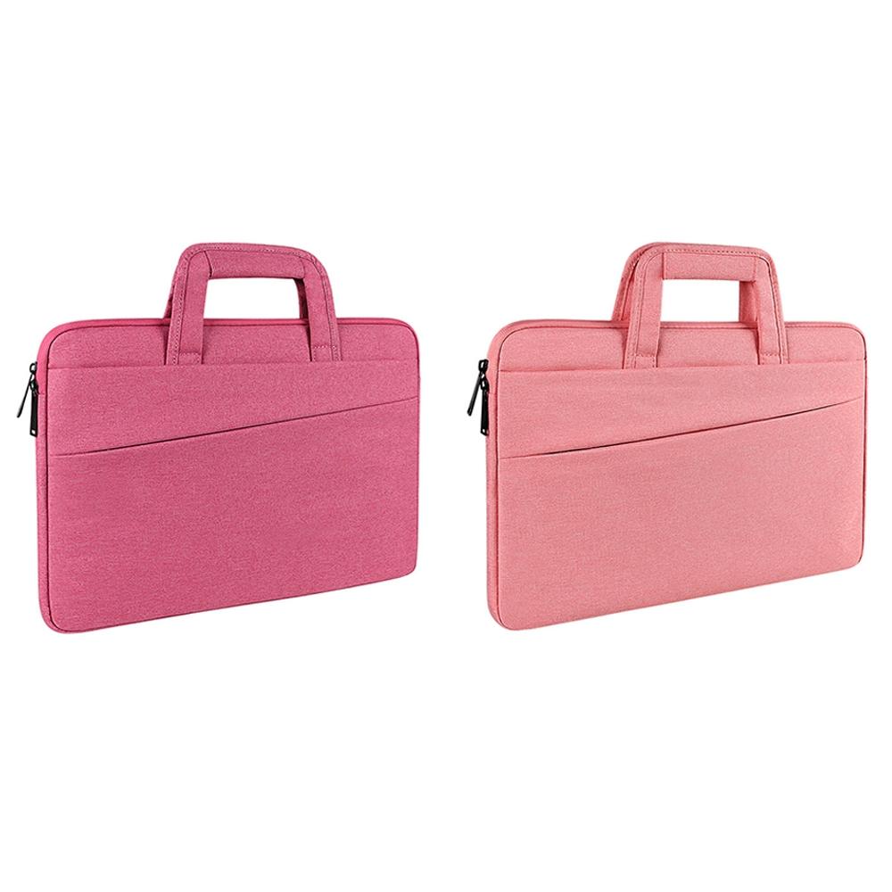 11.6-12.5 Inch Multi-compartment Laptop Sleeve with Waterproof Storage - Pink