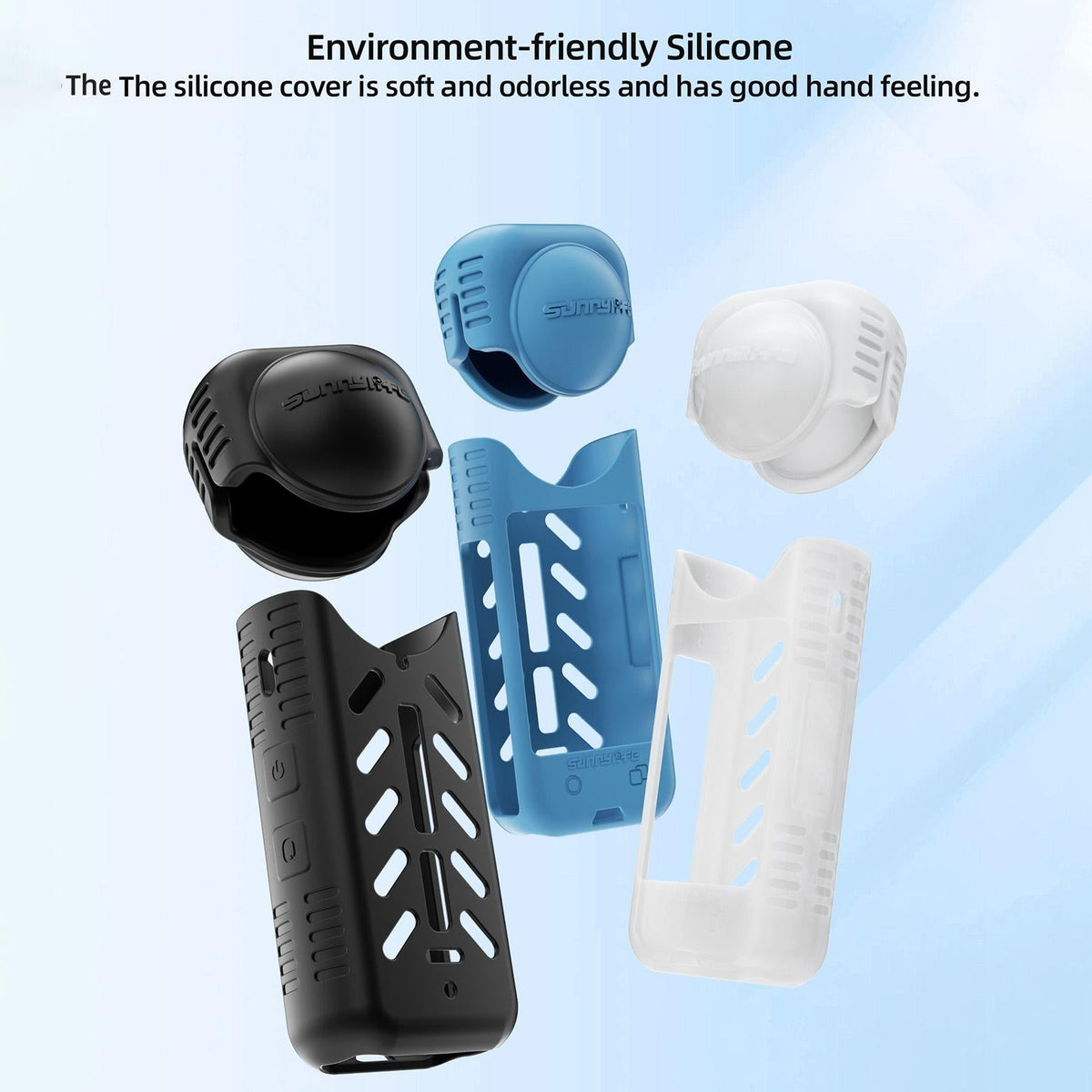 Silicone Shockproof Case and Lens Cover for Insta360 X4 by Sunnylife - Blue - Lens Cover