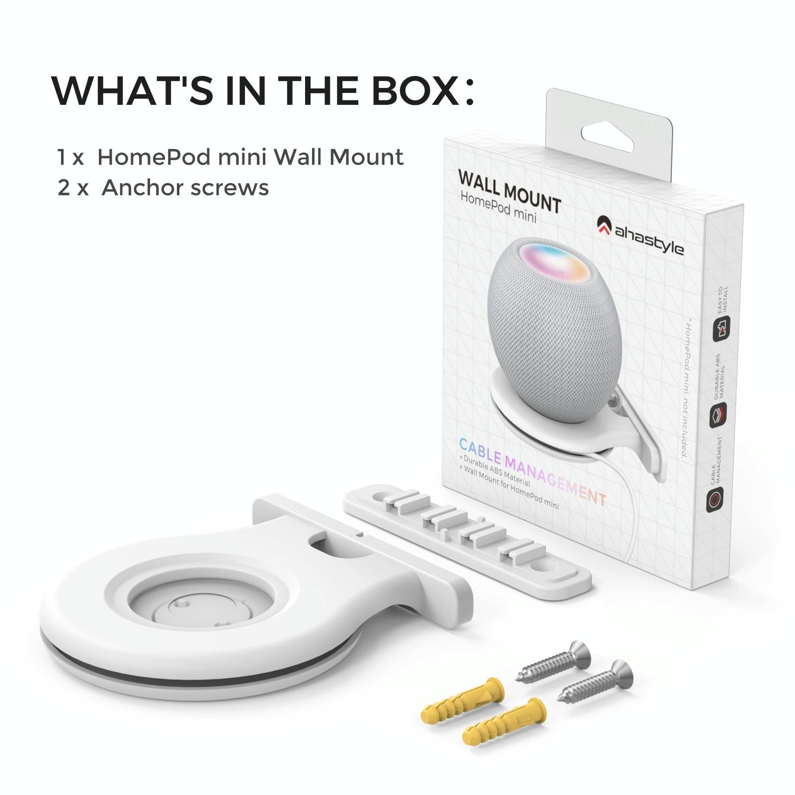 Ahastyle Smart Speaker Stand for Apple Homepod Mini - White