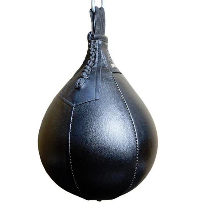 Adult Hanging Speed Ball For Boxing Fitness - Free Punching Bag - Drawstring Red &amp; Black