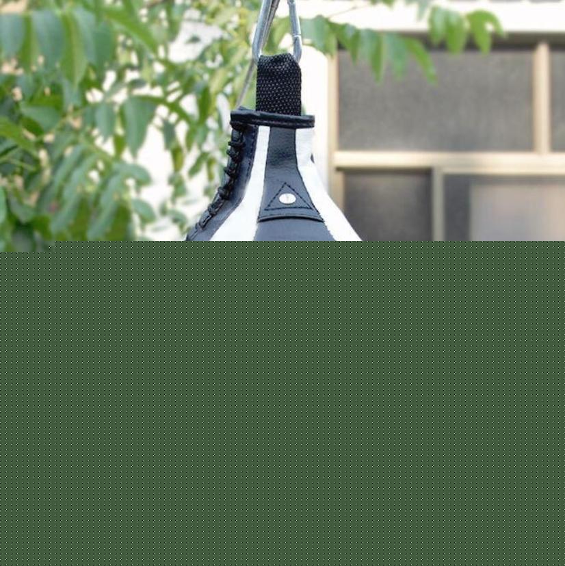 Adult Hanging Speed Ball For Boxing Fitness - Free Punching Bag - Drawstring Red & Black