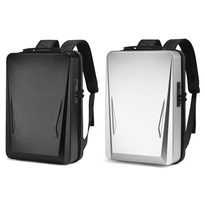 15.6-17.3 Inch Hard Shell Gaming Backpack for Men - Silver