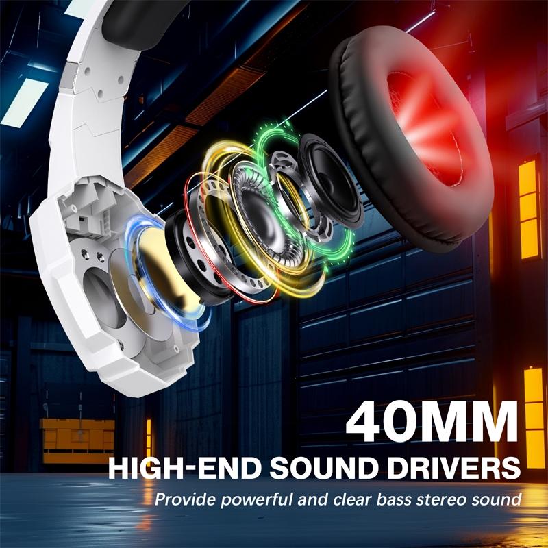 Pro Gaming Headset With Mic 2.1M Cable - Black White