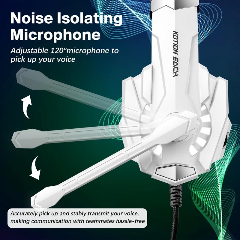 Pro Gaming Headset With Mic 2.1M Cable - Black White