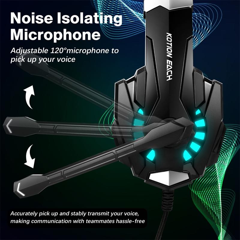 Pro Gaming Headset With Mic 2.1M Cable - Black White