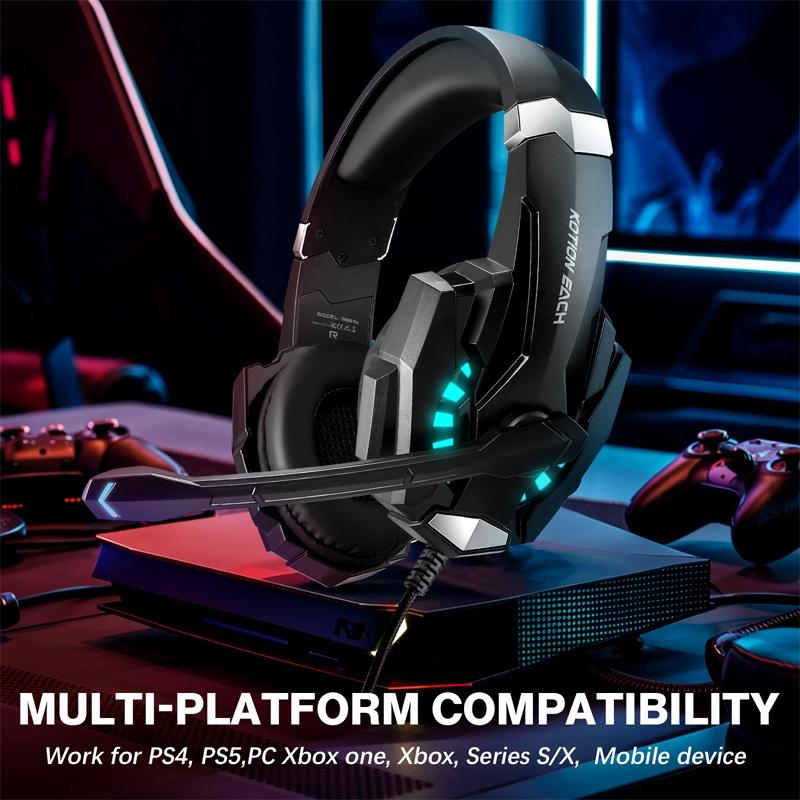 Pro Gaming Headset With Mic 2.1M Cable - Black White