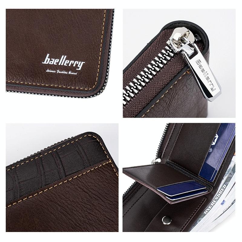 Secure Rfid Blocking Short Wallet - Anti-theft - Coffee
