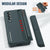 For Samsung Galaxy z Fold4 5G Samsung Galaxy z Fold4 2-in-1 Detachable Folding Case with Holder & Pen Slot - Grey Green