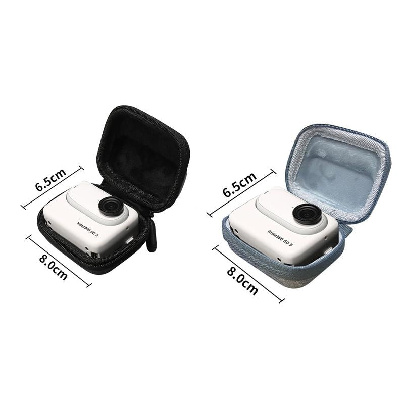 Portable Insta360 Go 3 Mini Body Bag with Carabiner - Gray