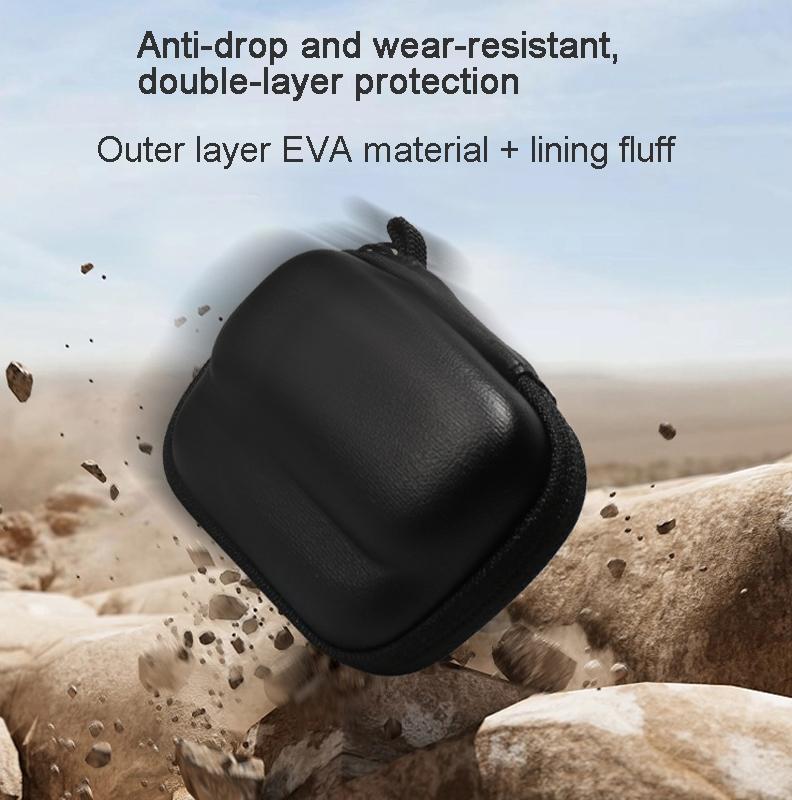 Portable Insta360 Go 3 Mini Body Bag with Carabiner - Gray