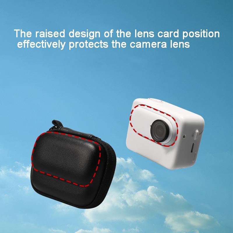 Portable Insta360 Go 3 Mini Body Bag with Carabiner - Gray