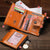 Rfid-protected Cowhide Wallet - Secure & Stylish - Coffee