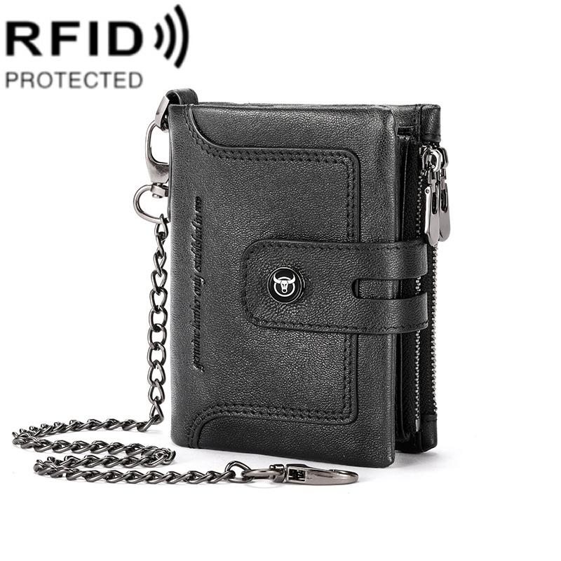 Rfid-protected Cowhide Wallet - Secure & Stylish - Coffee