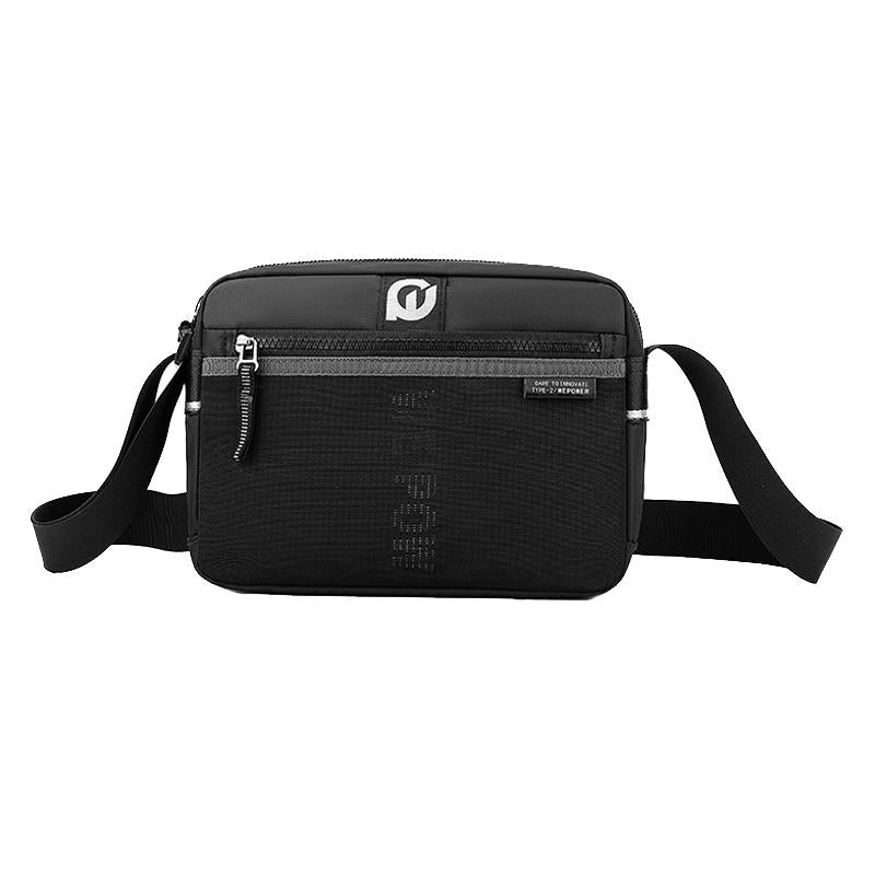 Men Nylon Crossbody Satchel For Outdoor Use - Grey