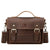Retro Leather Men Crossbody Bag Small Square - Coffee
