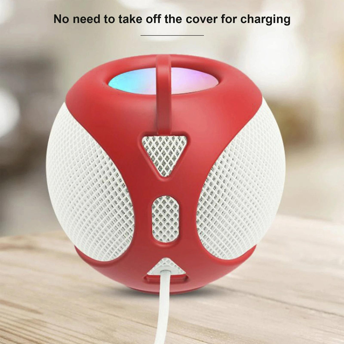 Soft Silicone Protective Cover For Apple Homepod Mini Speaker - Red