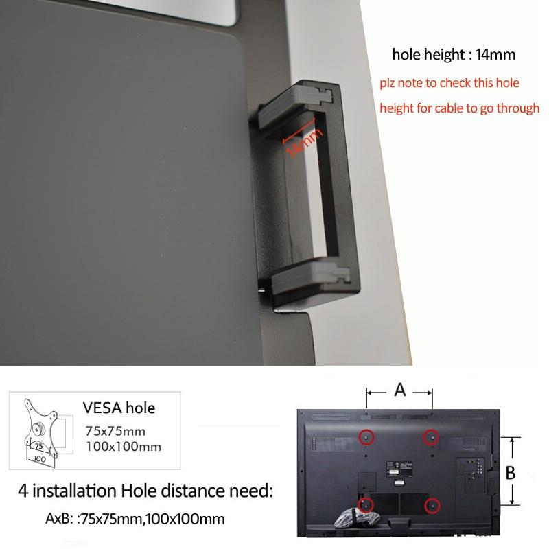 Adjustable Desktop Stand for 17-32 and 12-17 Monitors - Aluminum - Silver