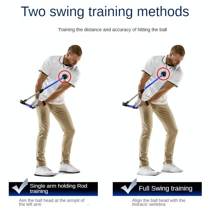 Adjustable Golf Swing Trainer for Beginners - Foldable & Corrective - Blue