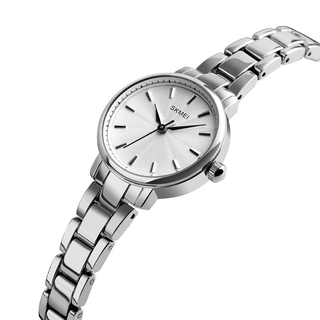 European Fashion Women Quartz Watch with Steel Band - Business and Leisure - Silver