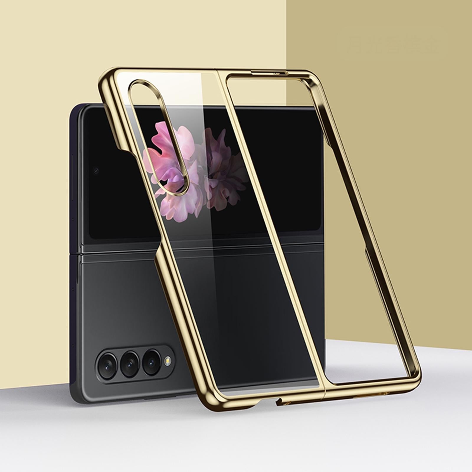 For Samsung Galaxy Z Fold4 5G Shockproof Electroplated Case Samsung Fold 4 - Gold