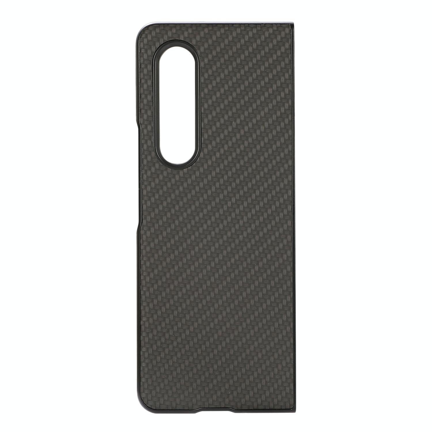 For Samsung Galaxy z Fold4 5G Carbon Fiber Texture Leather Phone Case - Pu Material - Red