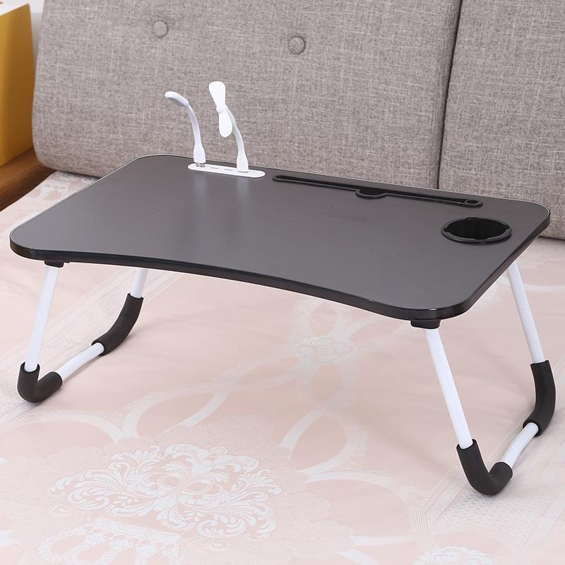 Portable Folding Desk with Fan & Lamp - Compact Design - Teenage Pink